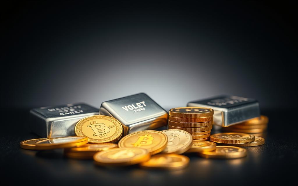 Goldmünzen und Silberbarren