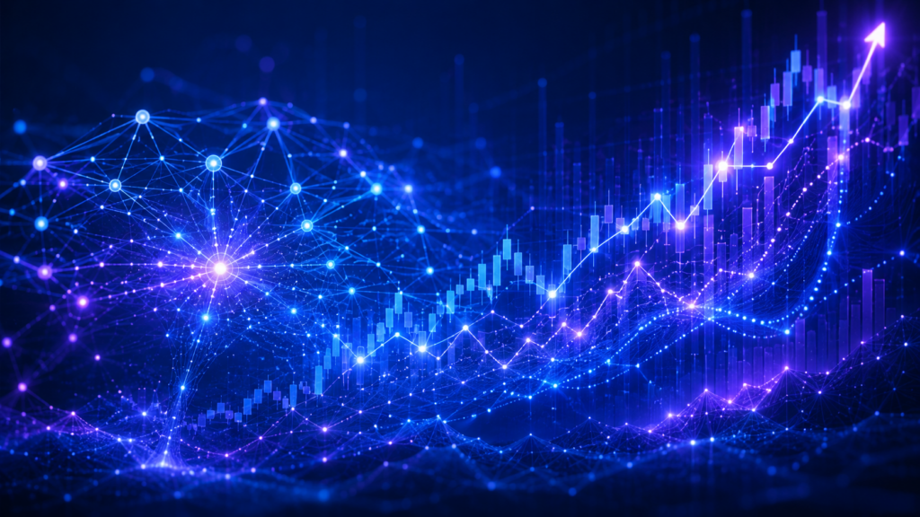 KI-Aktien 2026: Die besten Artificial-Intelligence-Investments 11 KI-Aktien – abstrakte Darstellung von künstlicher Intelligenz und steigenden Börsenkursen