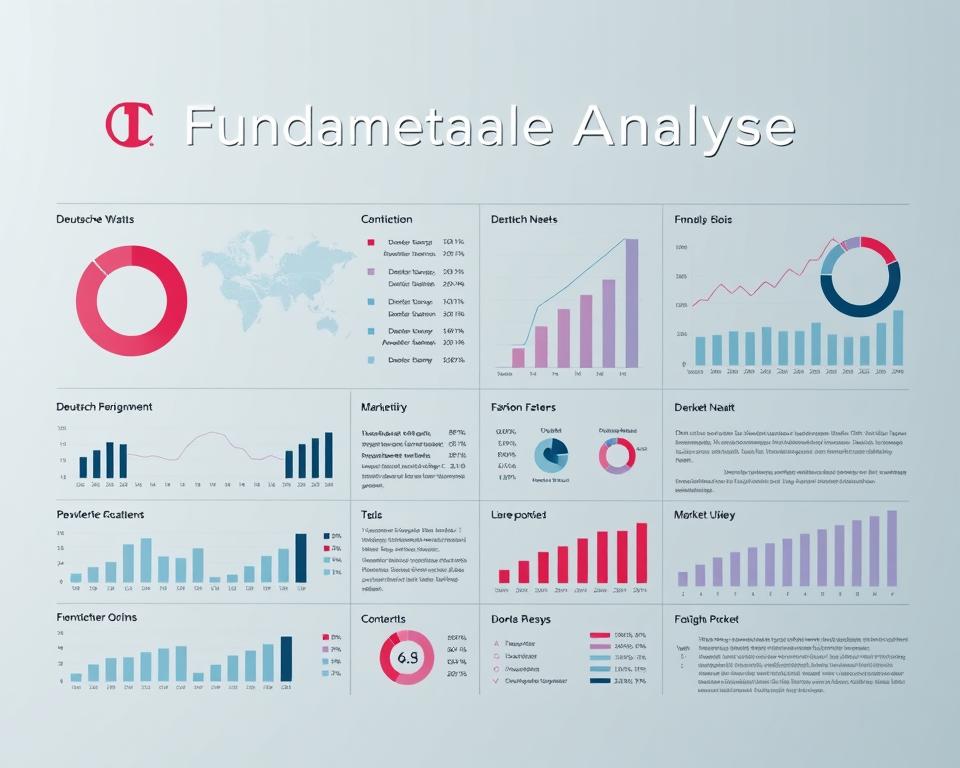 Deutsche Telekom im Chartcheck: Trends, Chancen & Kursziele 3 A detailed financial analysis of Deutsche Telekom, showcasing its key performance indicators and fundamentals. The image should depict a professional, data-driven presentation, with clean infographics, charts, and figures displayed on a sleek, minimalist background. The layout should be well-organized, highlighting the company's financial health, market position, and growth prospects. Utilize a cool, neutral color palette with subtle gradients to convey a sense of authority and credibility. Capture the image from a slightly elevated angle, creating a sense of depth and emphasizing the informative content. Ensure the overall composition is visually striking and effectively communicates the "Fundamentale Analyse" section of the article.
